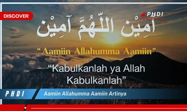 aamiin allahumma aamiin artinya