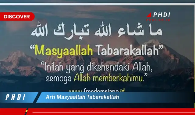 arti masyaallah tabarakallah