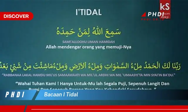 bacaan i tidal