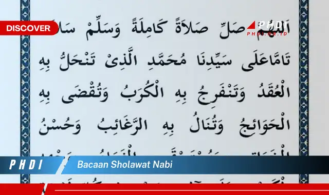 bacaan sholawat nabi