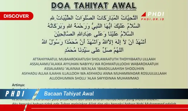 bacaan tahiyat awal