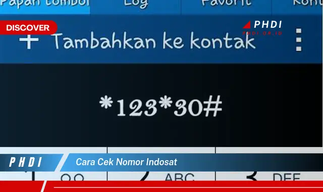 cara cek nomor indosat