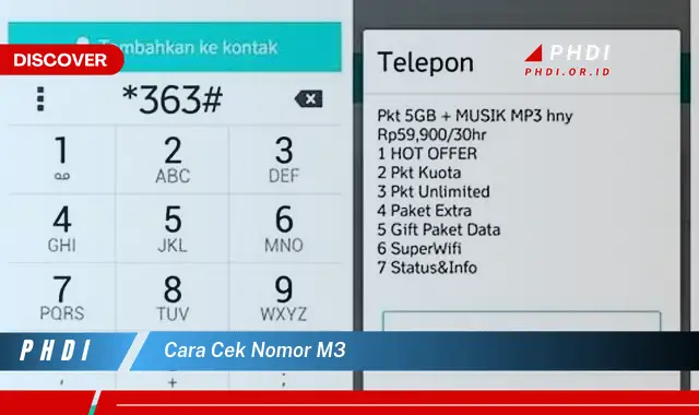 cara cek nomor m3