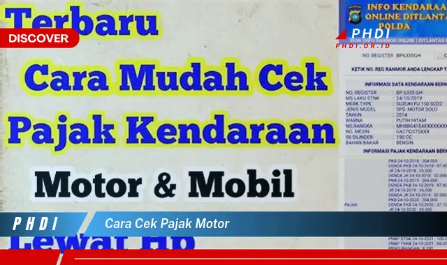 cara cek pajak motor