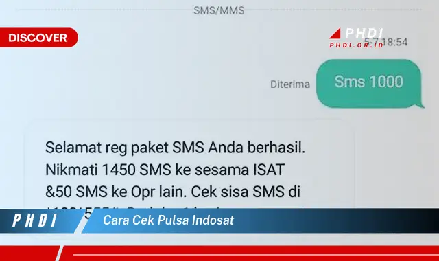 cara cek pulsa indosat