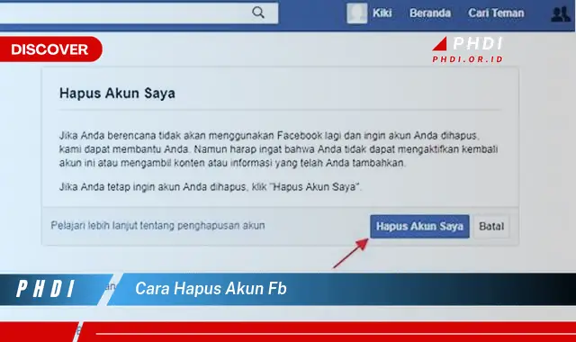 cara hapus akun fb