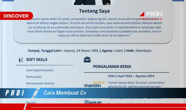 cara membuat cv