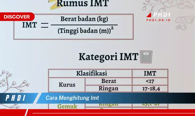 cara menghitung imt