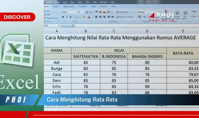 cara menghitung rata rata