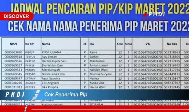 cek penerima pip