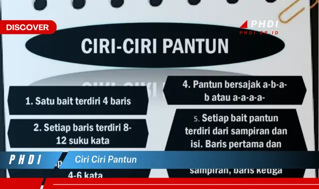 ciri ciri pantun