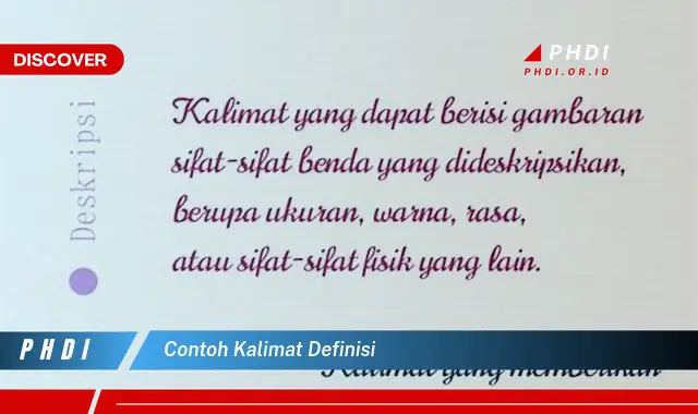 contoh kalimat definisi