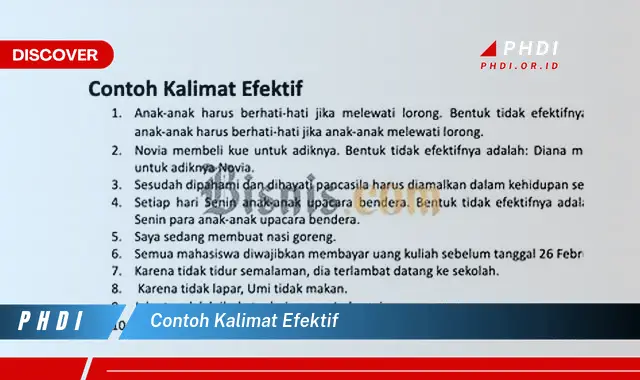 contoh kalimat efektif