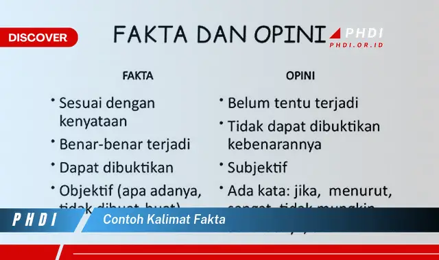 contoh kalimat fakta