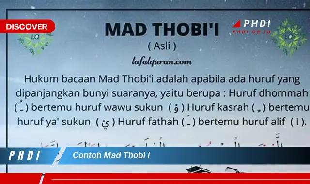 contoh mad thobi i