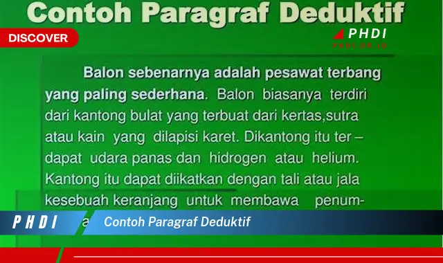 contoh paragraf deduktif