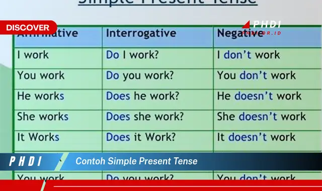 contoh simple present tense