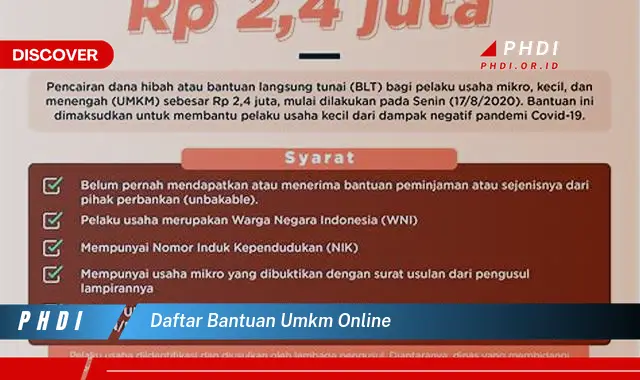 daftar bantuan umkm online