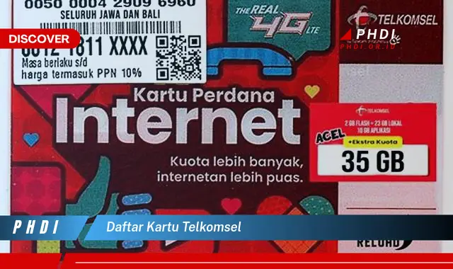 daftar kartu telkomsel