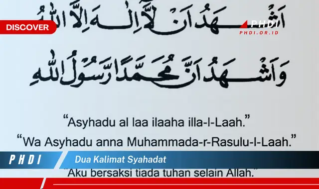 dua kalimat syahadat