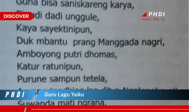 guru lagu yaiku