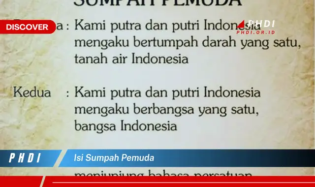 isi sumpah pemuda