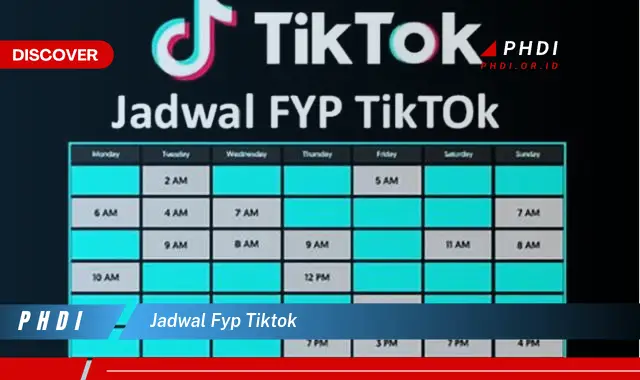 jadwal fyp tiktok