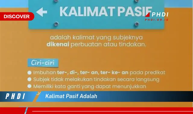 kalimat pasif adalah