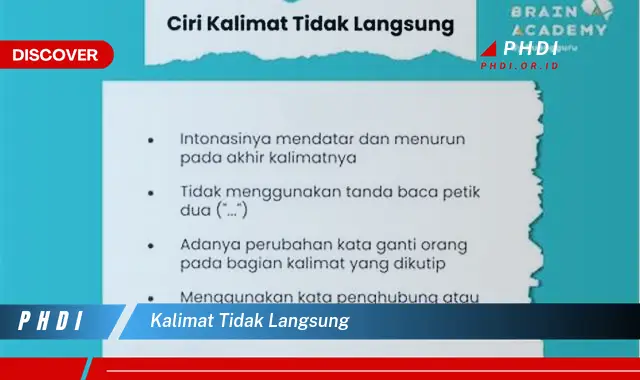 kalimat tidak langsung