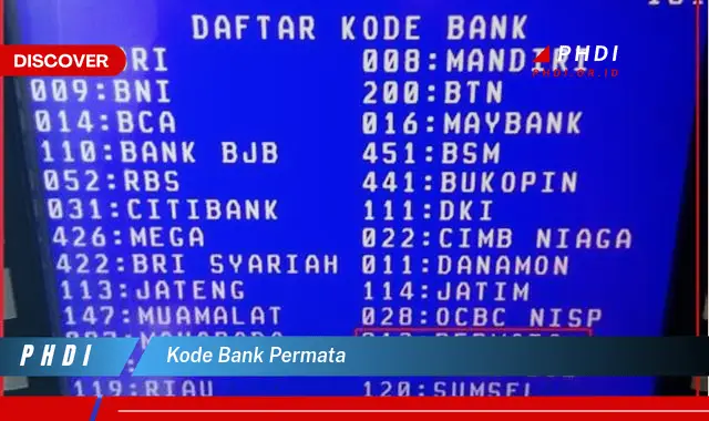 kode bank permata