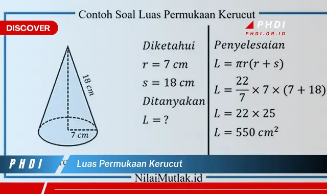 luas permukaan kerucut