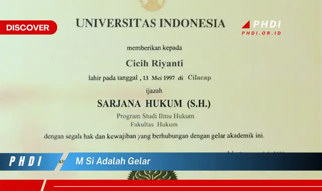 m si adalah gelar