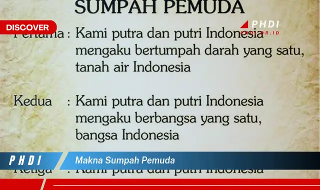 makna sumpah pemuda