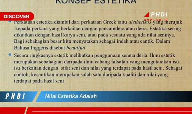 nilai estetika adalah