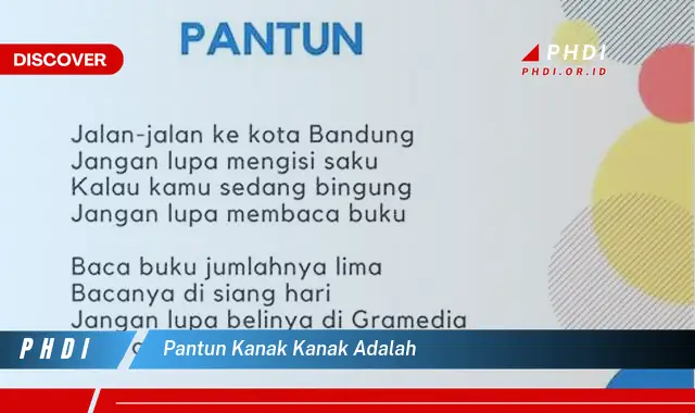 pantun kanak kanak adalah