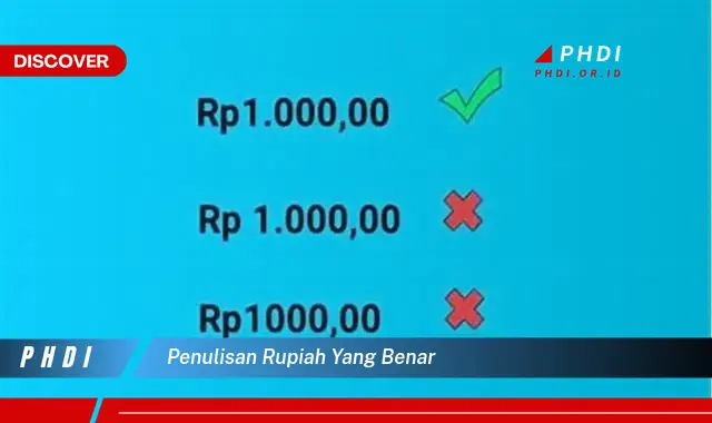 penulisan rupiah yang benar