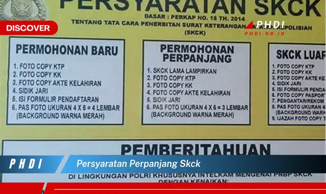 persyaratan perpanjang skck