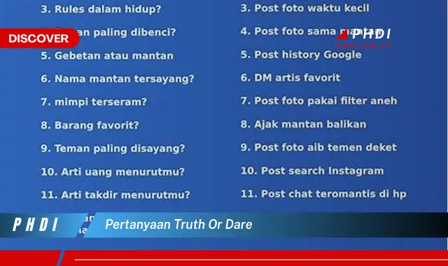 pertanyaan truth or dare