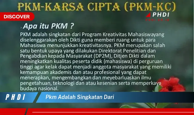 pkm adalah singkatan dari