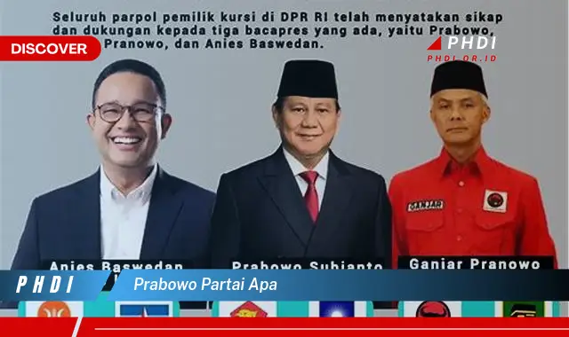 Ketahui Partai yang Dipimpin Prabowo, Intip yang Wajib Kamu Tahu