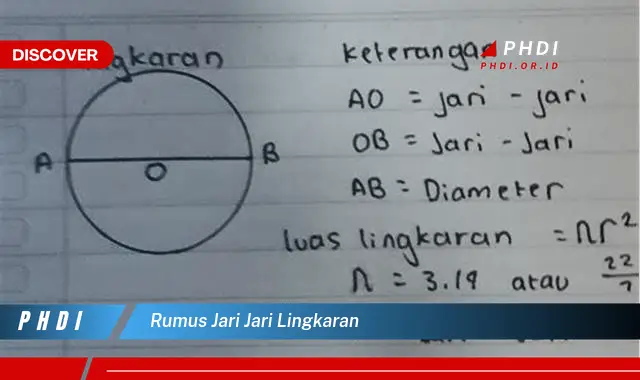 rumus jari jari lingkaran