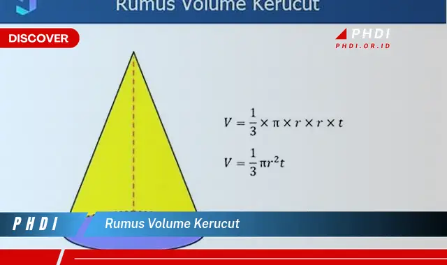 rumus volume kerucut