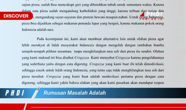 rumusan masalah adalah