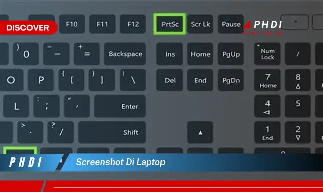 screenshot di laptop