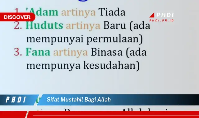 sifat mustahil bagi allah