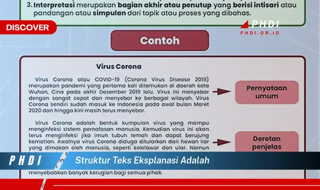 struktur teks eksplanasi adalah