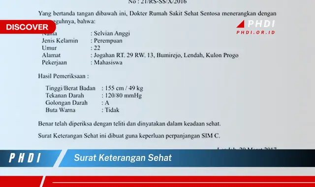 surat keterangan sehat