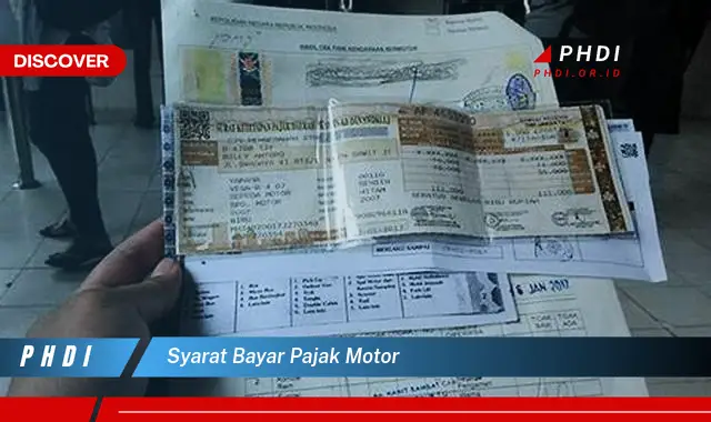 syarat bayar pajak motor