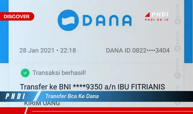 transfer bca ke dana