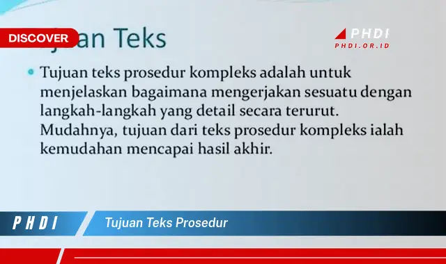 tujuan teks prosedur